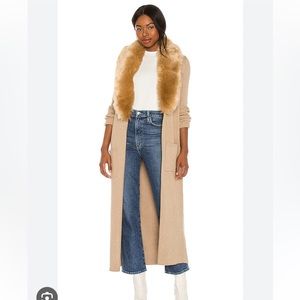Show Me Your Mumu Lombardi longline cardigan with faux fur collar.
